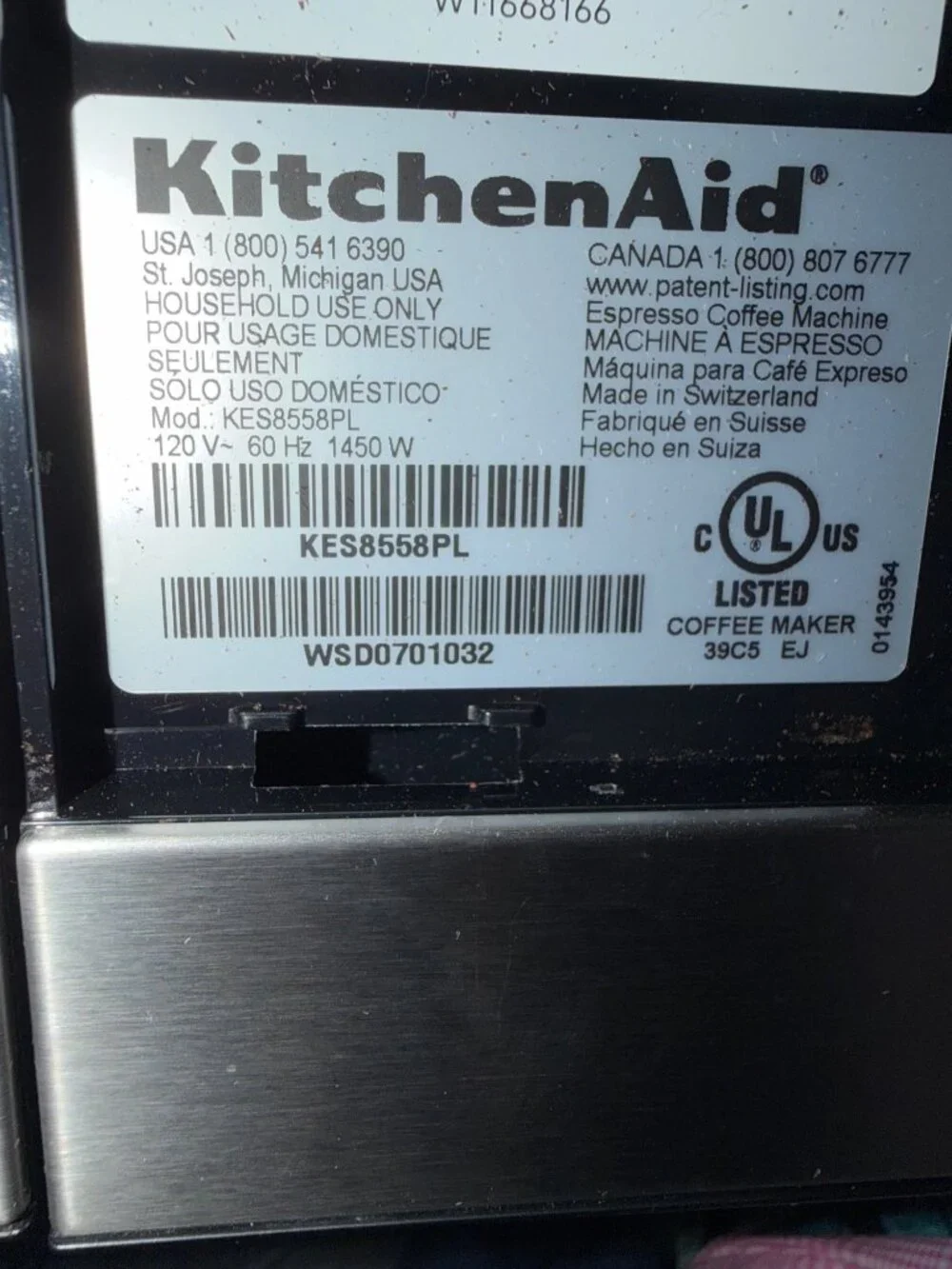 KitchenAid KF8 Super Automatic Espresso Machine Brushed Stainless Steel